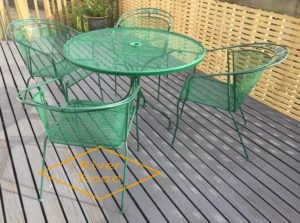 Repaint wrought iron furniture